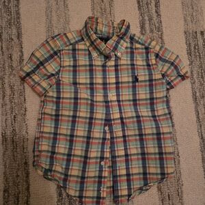 Ralph Lauren Kids Plaid Button Down Shirt - Red, Blue, Green